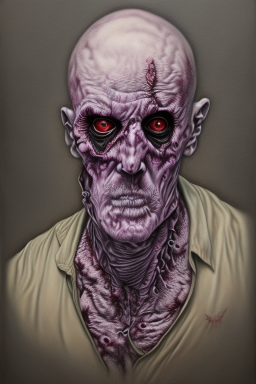 Hauntingly Beautiful, Gory Zombie iPhone Case in Rich Purple Tones