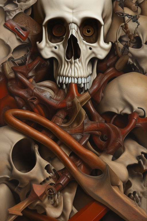 Macabre Masterpiece: Haute-Couture Skull iPhone Case in Earthy Brown