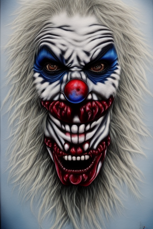 Eerie Blue-Outlined Clown Design for a Spine-Chilling iPhone Makeover