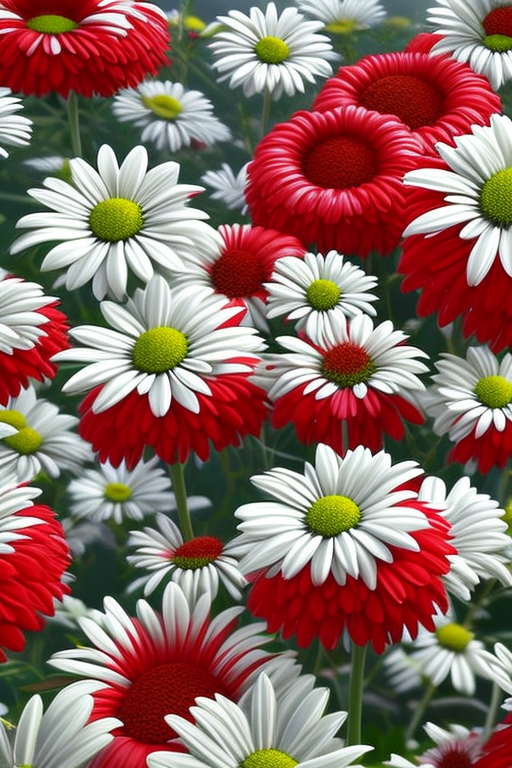 Chic Daisy Delight: A Suave Red Accent iPhone Masterpiece
