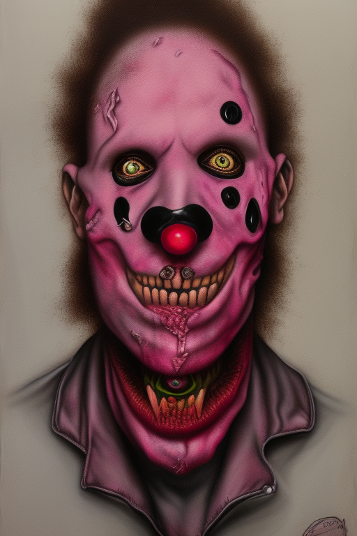 Sinister Clown iPhone Case: Grotesquely Sublime in Vivid Pink