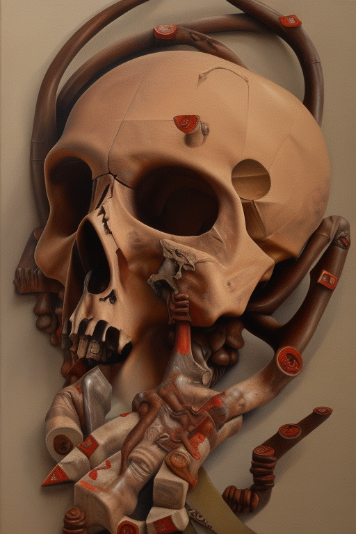 Glossy Brown, Skull-Inspired Eerie iPhone Case: Converse with Death