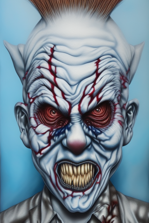 Sinister Clown Spectacle: Haunting Blues iPhone Case