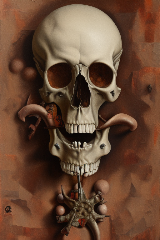 Wildly Macabre, Eye-Catching Brown Skull iPhone Case!