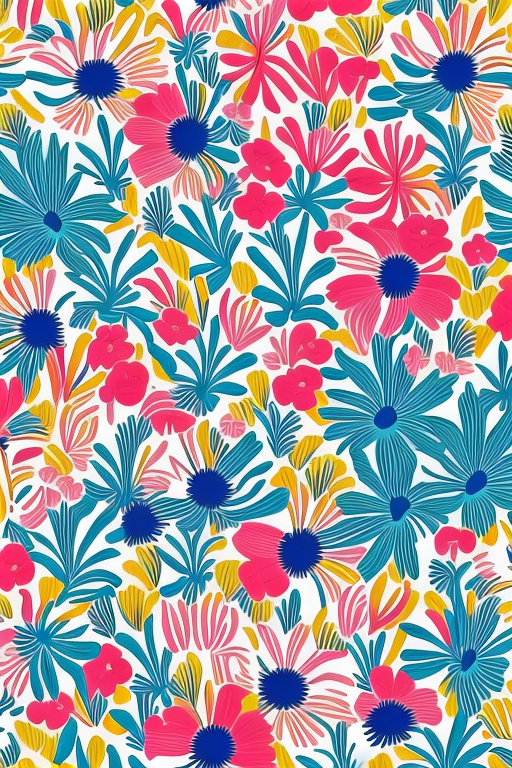 Funky Flower Power: Retro Chic Meets Eye-Catching Vibrant Blooms