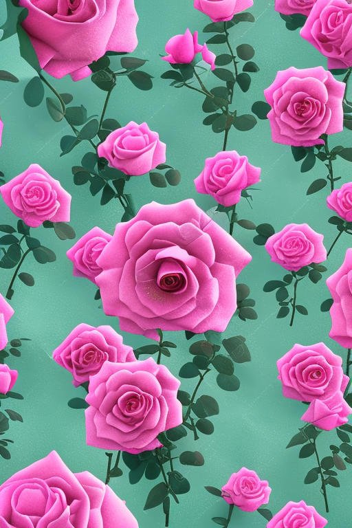 Chic Vintage Roses: A Tech-Savvy Splash of Pink Nostalgia