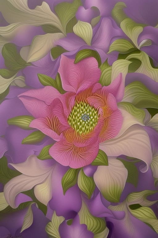 Whimsical Floral Dream: Vibrant Phone Art in Mystifying Purple