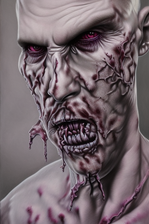 Thrilling Zombie Artwork iPhone Case with Disturbing Purple Accents