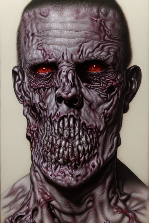 Grotesque Zombie Masterpiece: Unsettling Purple Horror iPhone Case