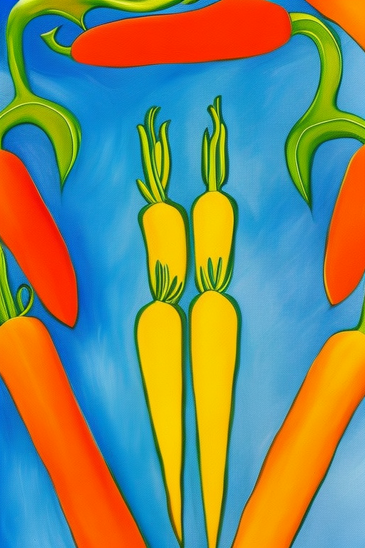Whimsical Carrot Fantasy: A Chic Burst of Surreal iPhone Art
