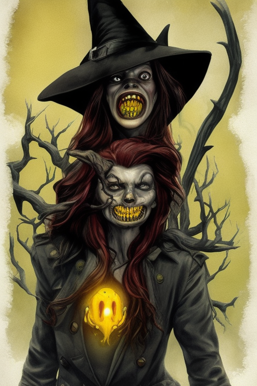 Bewitching Malakai Black Witch Design with Cinematic Yellow Accents