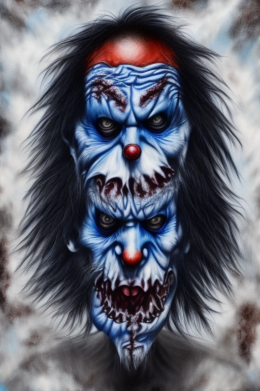 Grotesquely Beautiful Clown Design iPhone Case with Chilling Blue Accents