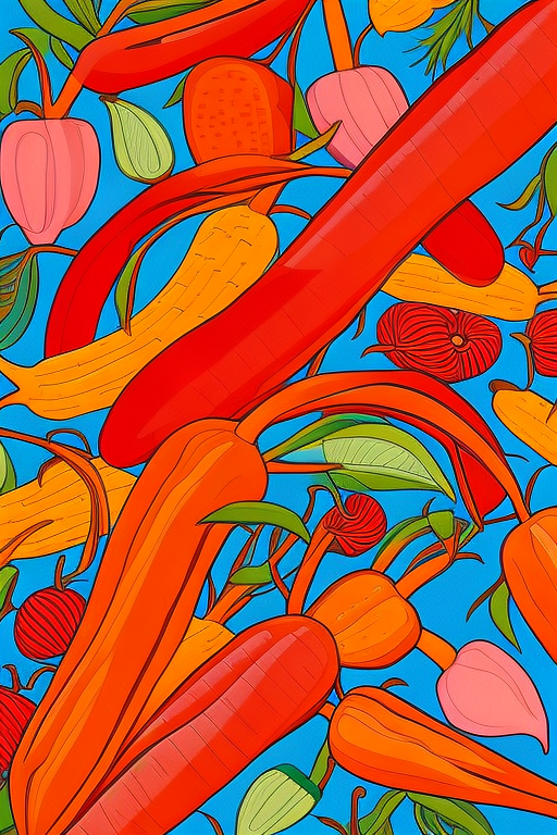 Playful Fruit Symphony: A Delightful Burst of Color and Whimsy