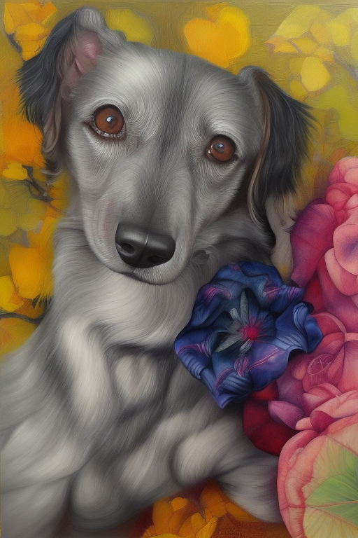 Hyperrealistic Dog Art - Gray Mix Brings Fleeting Beauty to Life!