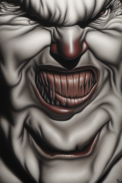 Monochromatic Nightmare: A Sinister Clown-Inspired iPhone Case