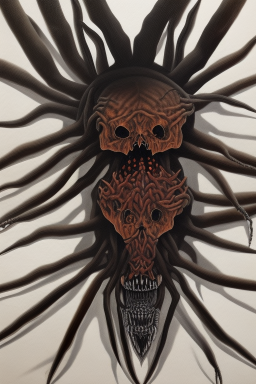 Eerie Spider Skull Design: Stylishly Creepy Black iPhone Case