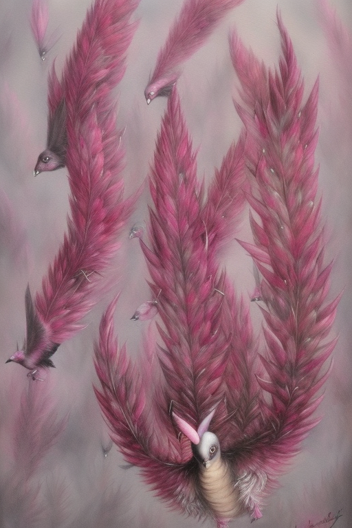 Whimsical Feather Fiesta: A Roguish Pink Enchanting iPhone Case