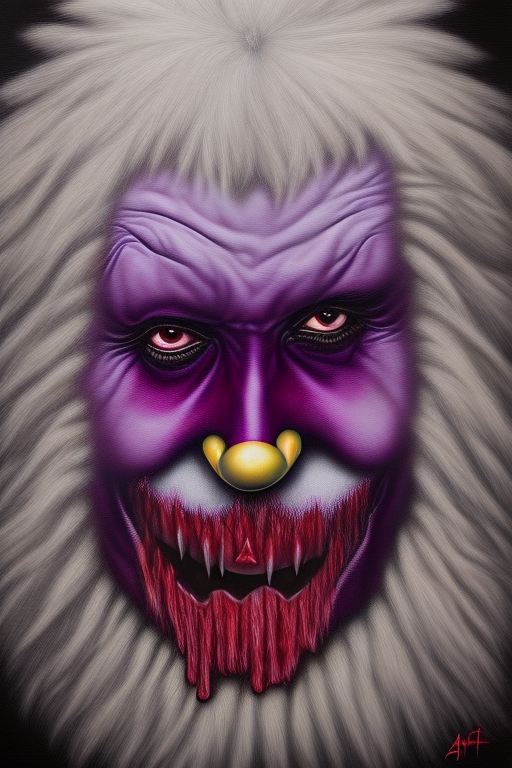 Sinister Clown Case: Creepy 80s' Horror with Purple Flair