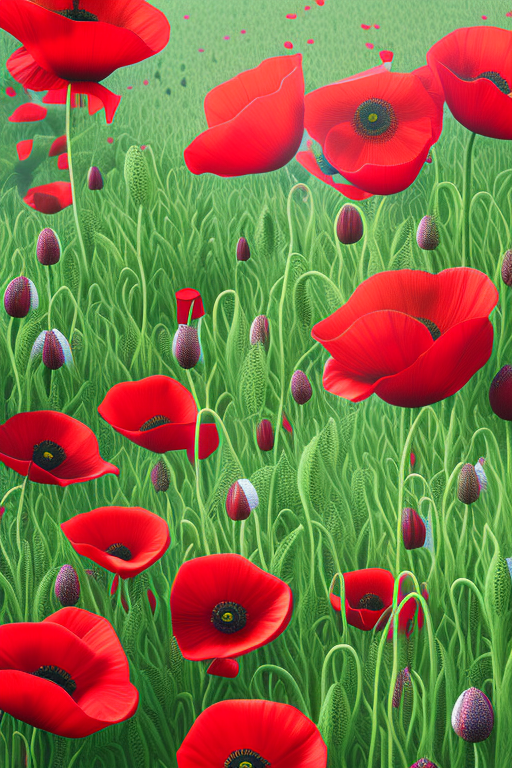 Poppies Pop Art: Chic Meets Class in a Crimson Case