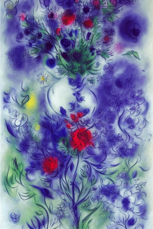 Floral Elegance: Dramatic Lighting with Pops of Blue iPhone Case