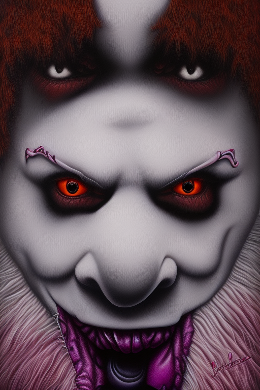 Sinister Clown Eye-Catcher: Spooktacular Purple Heavy Metal iPhone Case