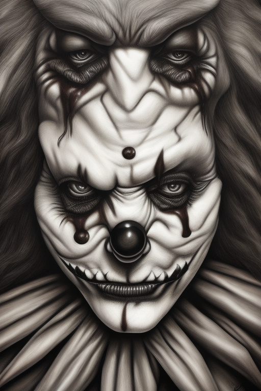 Edgy Circus Clown Artwork: Monochrome meets Color iPhone Case