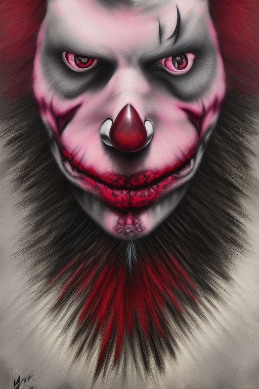 Devilish Clown Design iPhone Case with Eerie Pink Accents