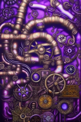 Gear Dreams: Purple Steampunk iPhone Cases Collection